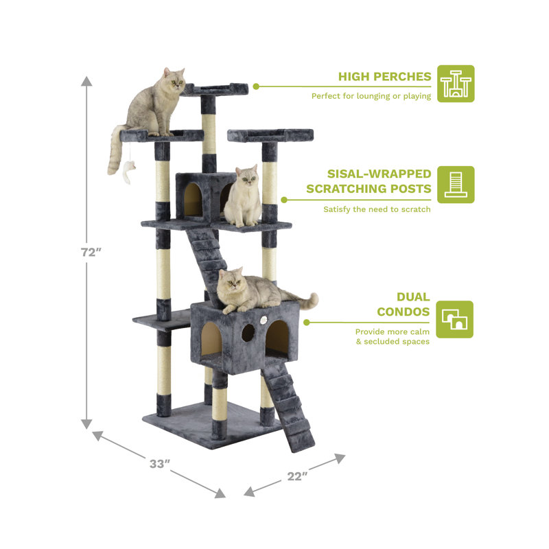 Go Pet Club 72" Cat Tree & Reviews Wayfair